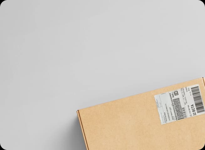 Ein Beispiel für die diskrete Versandverpackung, in der Ihre Lieferung ankommt